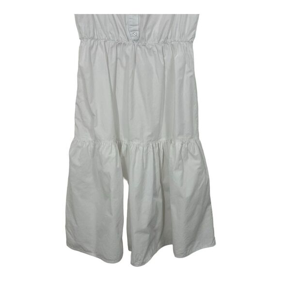 The Shirt Rochelle Behrens Womens Size Small White Sleeveless Half Button Dress - Picture 3 of 7